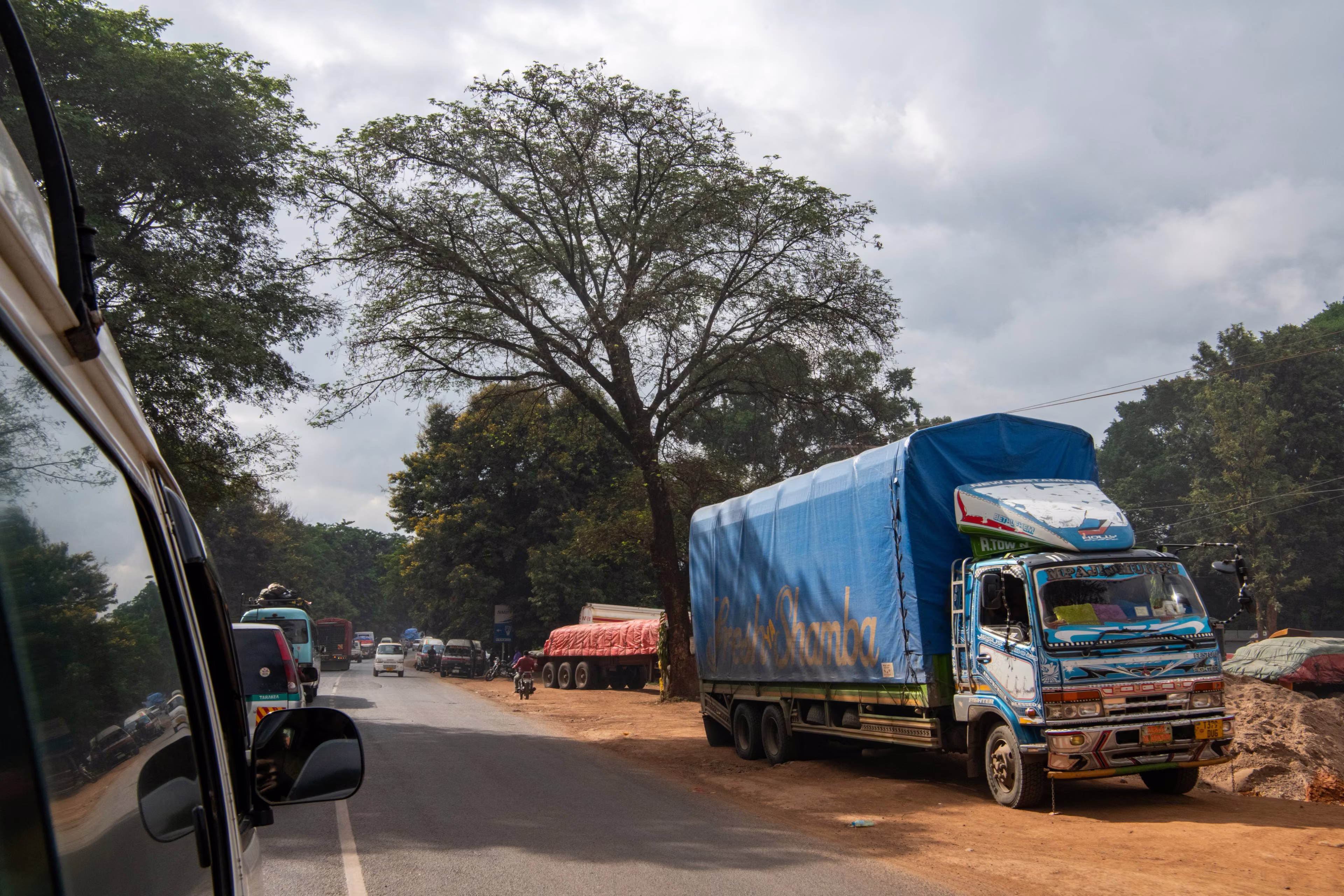 La route de Moshi, le camion Fresh Shamba